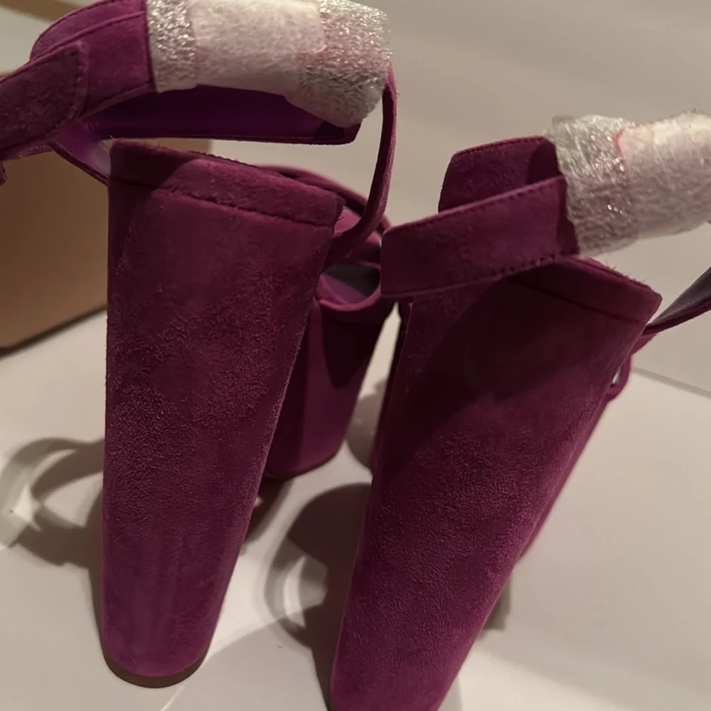 Brand New. Never worn. Christian Louboutin Purple Platform Sandals
